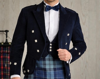 Prince Charlie Jacket Mens Scottish Kilt Jacket Highland Groom Wear