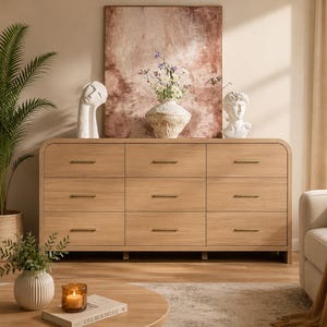 32 inch long dresser FUFU&GAGA White 32 in. Height Wooden Storage Cabinet, Chest of Drawers,  Dresser for Home Storage with 12-Drawer L-THD-210251-01-c1
