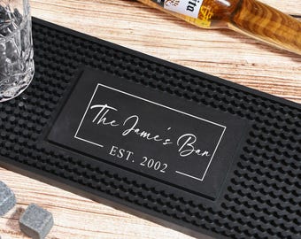Tappetino da bar personalizzato, accessori per bar e pub, tappetino in gomma per baristi, tappetino da bar personalizzato per feste del whisky, regalo per gli amanti del whisky, regalo per papà