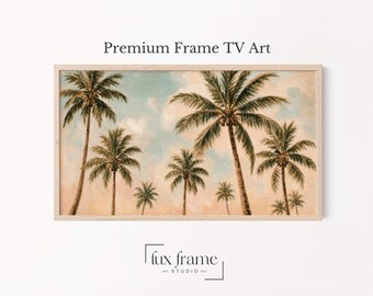 Vintage Palm Grove Samsung Frame TV Art Coastal Tropical Decor (Digital Download) 1745