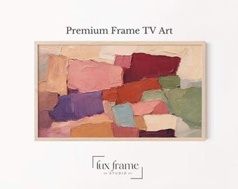 Warm Terracotta Sage Abstract Samsung Frame TV Art Modern Textured (Digital Download) 1752