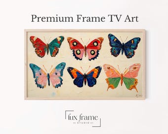 Butterfly Collection Samsung Frame TV Art, Vintage Botanical Style (Digital Download) 885