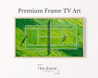 Tennis Court Frame TV Art, Modern Sporty Textured Samsung Frame TV Art (Digital Download) 893