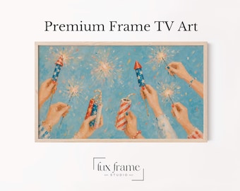 Cornice TV con fuochi d'artificio patriottici Sparkler, cornice TV Samsung per il 4 luglio (download digitale) 1055