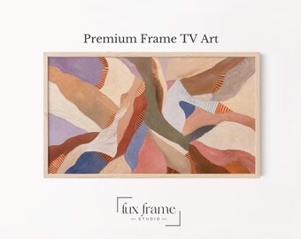 Terracotta Mauve Geometric Samsung Frame TV Art Boho Modern (Digital Download) 1741