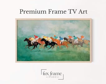 Horse Race Impressionistic Samsung Frame TV Art (Digital Download) 882