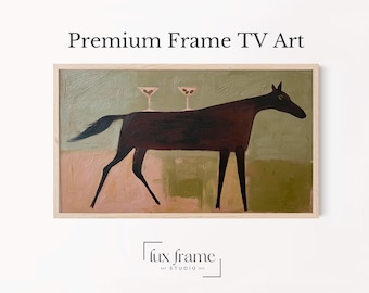 Stylized Dark Horse with Glasses Samsung Frame TV Art (Digital Download) 918