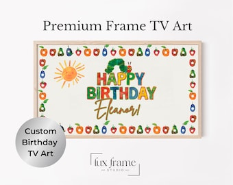 Hungry Caterpillar Birthday Frame TV Art for Kids Room (Digital Download) 2