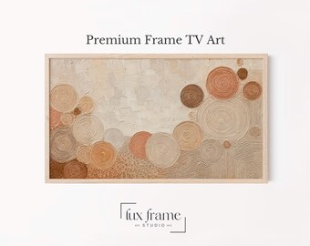 Terracotta Cream Textured Circles Samsung Frame TV Art Modern Farmhouse (Digital Download) 1747