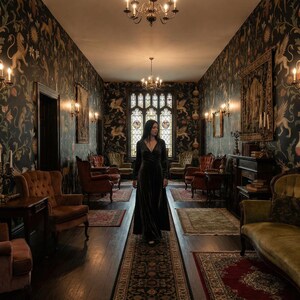 Papel de parede removível em vinil não tecido com estampa de animais da Gothic Alchemy. imagem 5