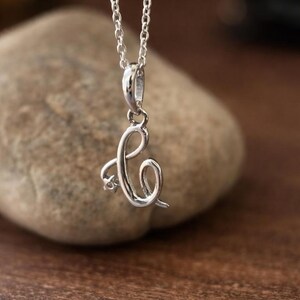 Collier initial en argent sterling 925 avec breloque B, bijoux minimalistes