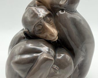 Vintage Danish Monkey Family Figurine