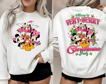 Mickey And Friends Disney Christmas Sweatshirt, Disney Characters Holiday Sweater, Mickeys Very Merry Christmas Party Hoodie.