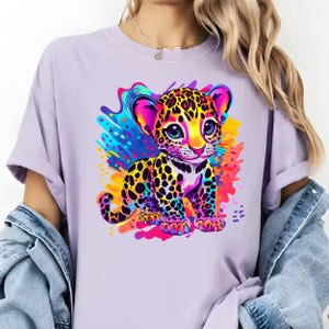 90s Inspired Tiger Shirt, Watercolor Tiger Tshirt, Retro Nostalgic 90s Kids Tee, Trendy Tiger Youth Birthday Gift.