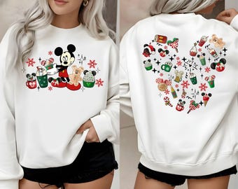 Disney Holiday Snack Sweatshirt, Tis The Season Christmas Cookie Hoodie, Funny Christmas Baking Sweater, Gingerbread Cookie & Cocoa Tee.