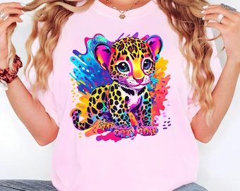 90s Inspired Tiger Shirt, Watercolor Tiger Tshirt, Retro Nostalgic 90s Kids Tee, Trendy Tiger Youth Birthday Gift.