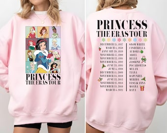 Princess Era Tour Sweatshirt, Disney Princess Characters Hoodie, Fairytale Eras Tour Sweater, Girls Trip Princess Shirt.