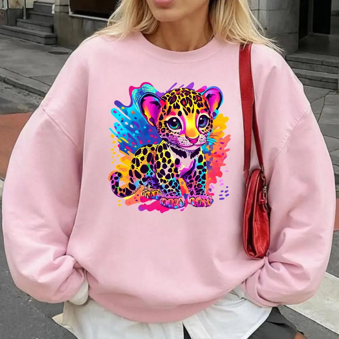 Vintage 2000s tiger pink sweatshirt