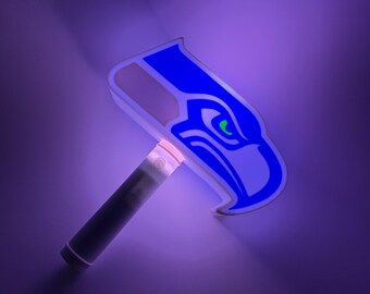 Seattle Football Fan LED Light Stick | Blue & Green Glow Wand | Game Day Fan Light | Football Inspired Decor | Gift for Fans