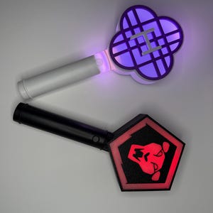 K-Pop Inspired Light Wand | Demon Hunter & Custom Symbol LED Glow Stick | 3D Printed Cosplay Prop | RGB Color-Changing Fan Light |K-Pop Gift