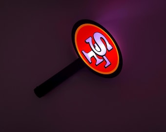 RGB Color-Changing LED Football Fan Light Wand | Handheld Sports Party Light Stick – Batteries Included