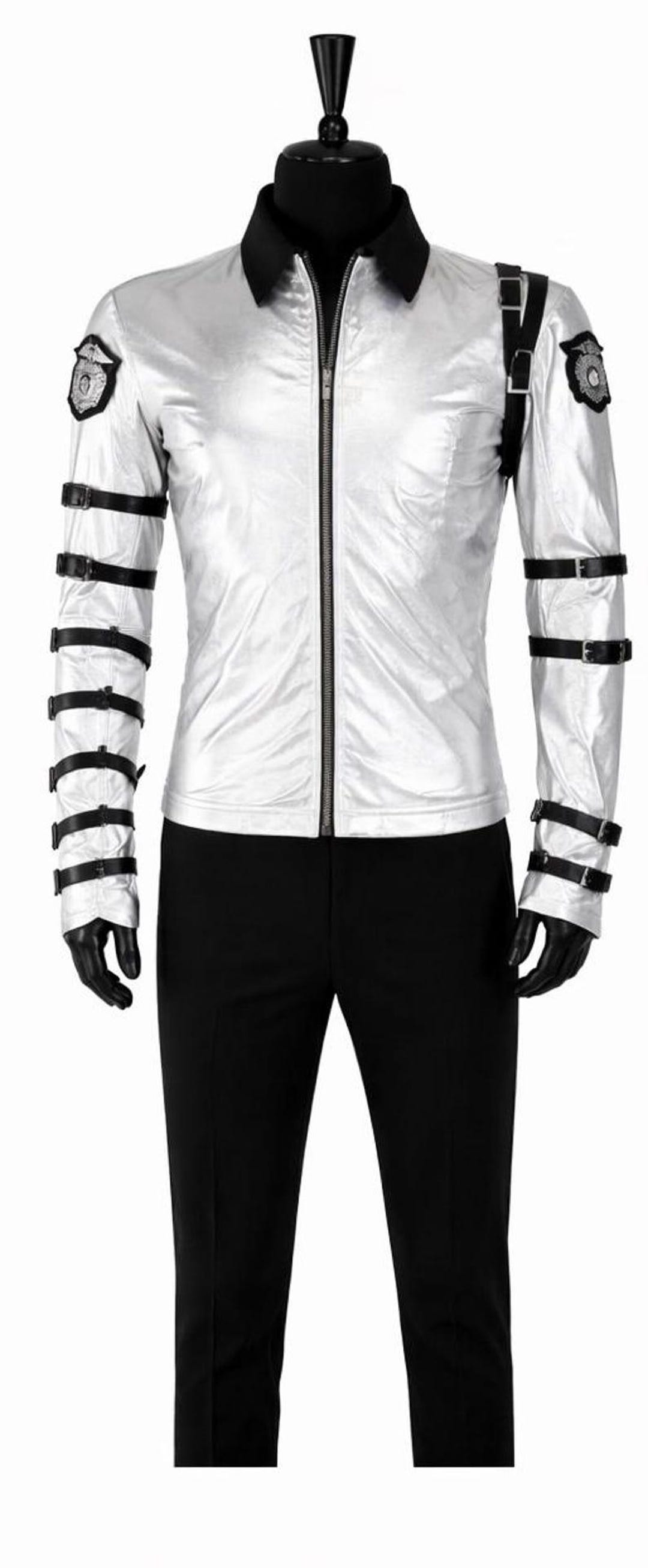 Michael Jackson Bad Tour Silver Jacket | MJ Punk Style Inspired