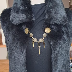 Renfaire capeklem  – koperkleurige cape sluiting – gothic victorian accessoire keuze uit verschillende modellen