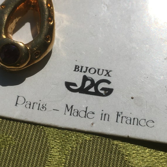 French Designer JACKY DE G 1980s Dangling EARRING… - image 3