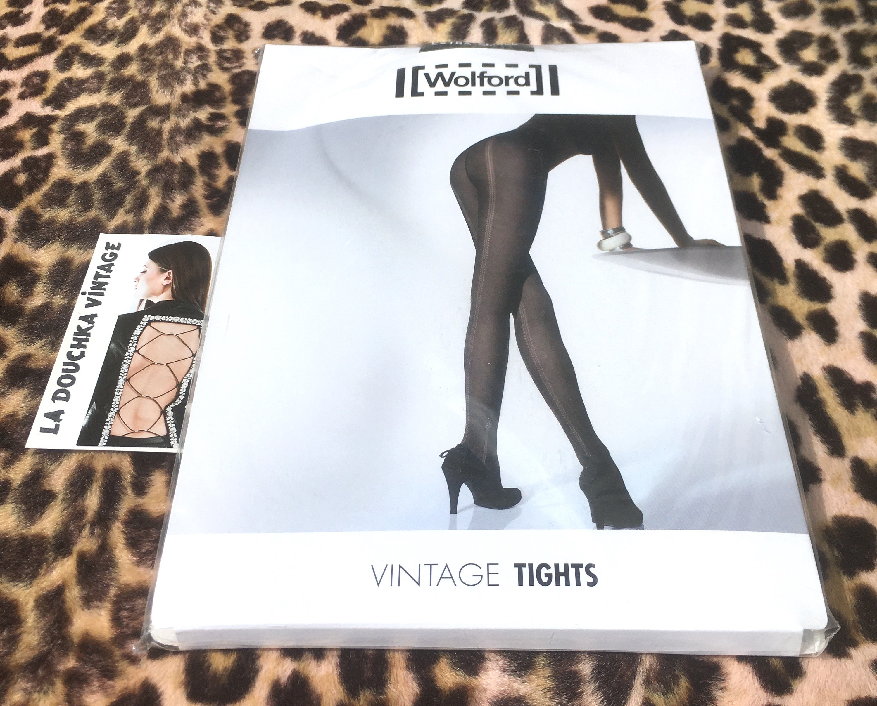 Collant WOLFORD SATIN CHAIN coloris Black. Taille XS. Biker tights. 