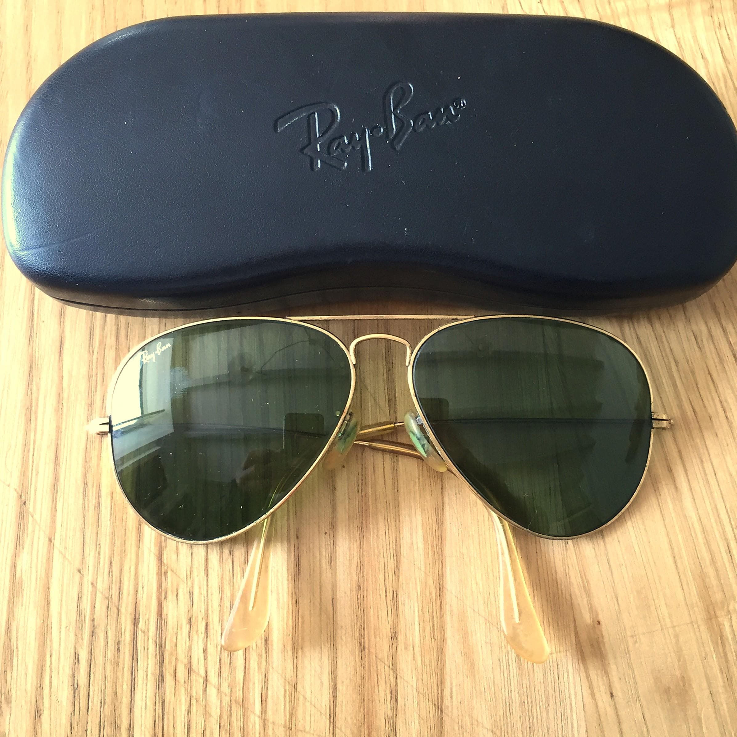 Rayban aviator gold - Etsy 日本