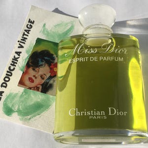 Frasco de Christian Dior de los años 80 ~ De muestra / Exhibidor / Perfume Miss Dior ~ Hecho en Francia ~ Artículo vintage francés sin usar ~ 100 ml