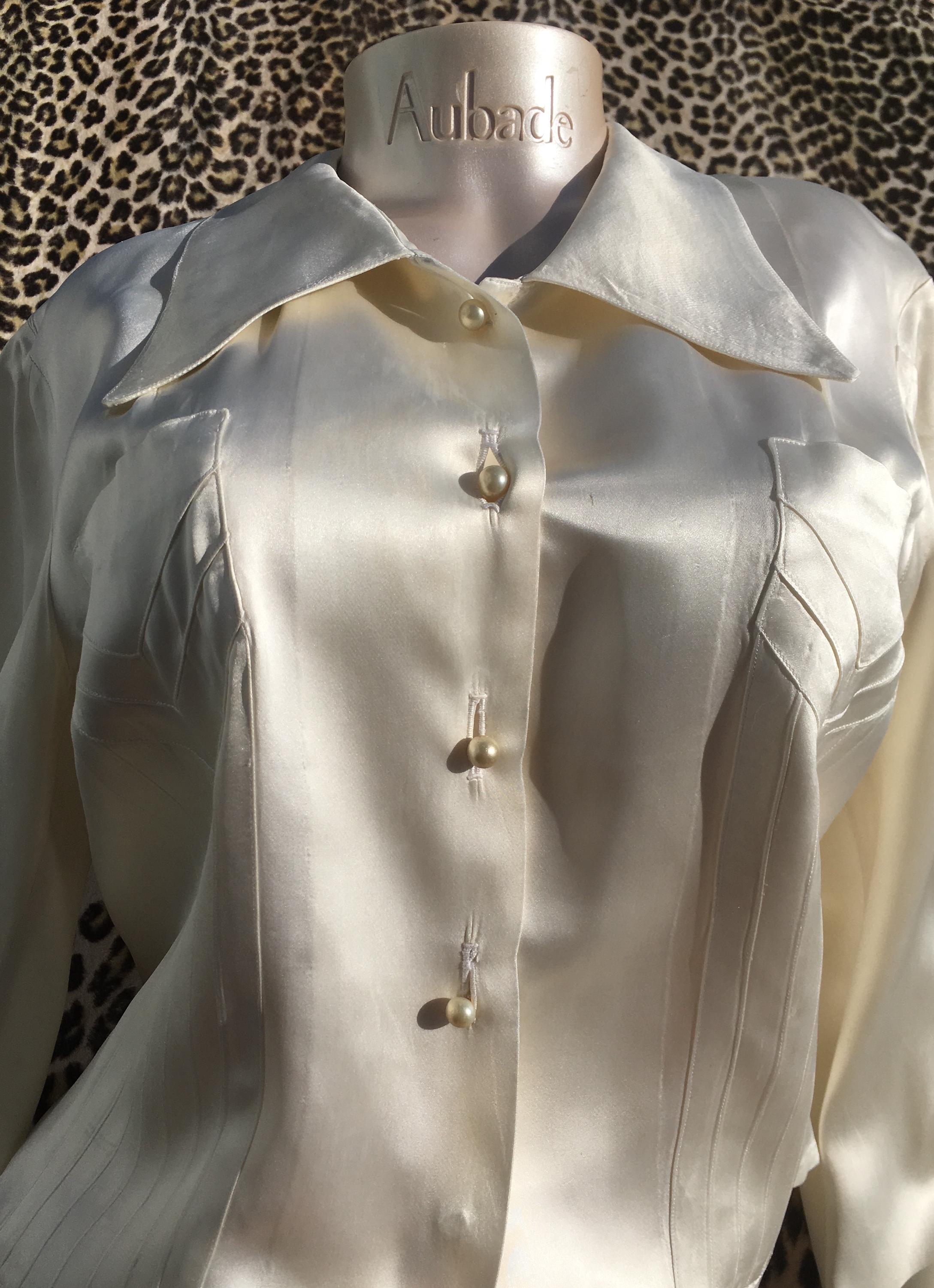 Chemisier satin crème France