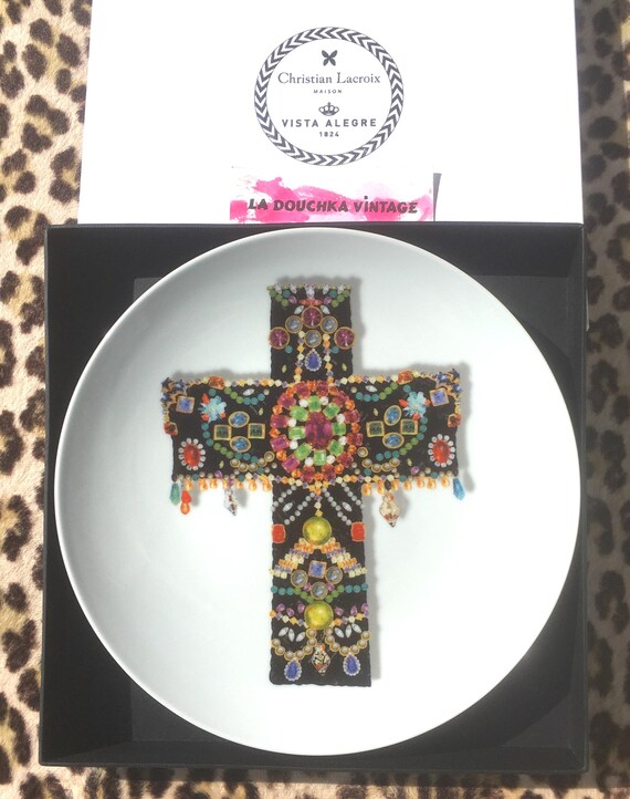 CHRISTIAN LACROIX & Vista Alegre Byzantine Porcelain PLATE ~ 1980s