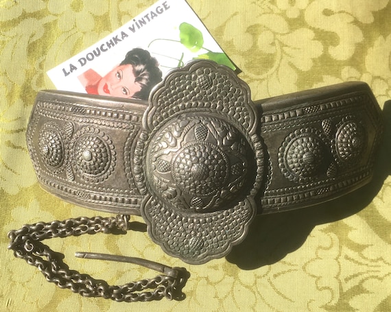 Stunning 1800s / 1900s LARGE BELT BUCKLE & Domes … - image 1