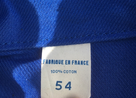 French 1960s Men SAILOR MARINE Top Shirt ~ Blue S… - image 6