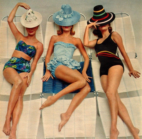 ameri vintage 水着　swim wear 1950s style Bikini in black with dots from Esther Williams