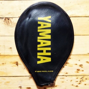 Yamaha 1970s Racket Cover - Thick Black & Yellow Vinyl - Made in France - Mint Vintage