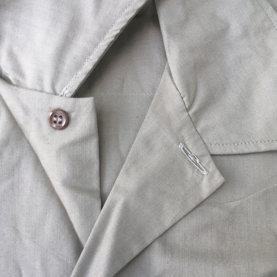 FRENCH ARMY 1950s Soldier Military SHIRT ~ Gussets ~B… - Gem