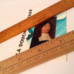 Lovely 1950s Vintage Wooden Rulers - Lot of 2 - Inches & Centimeters - Made in the USA - New