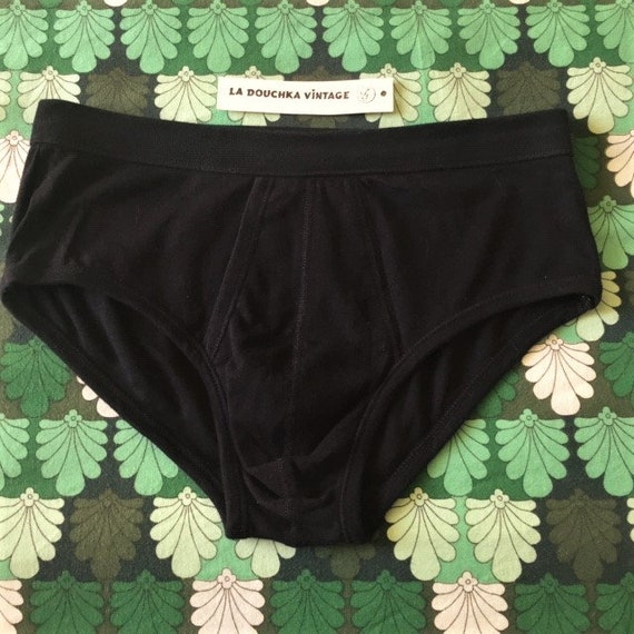 French 1970s Men Vintage High Waisted Brief Under… - image 1