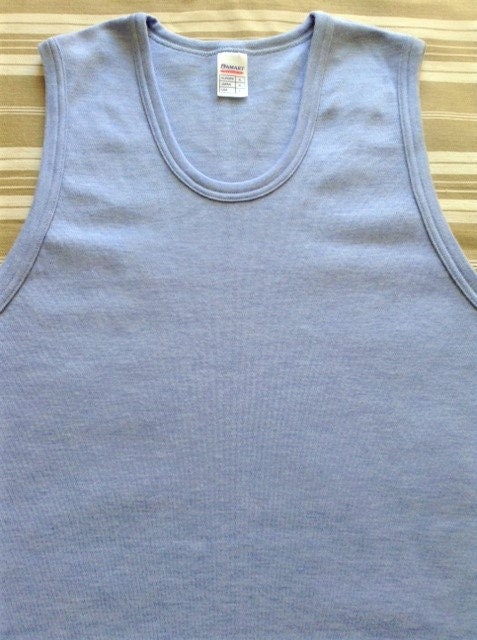 French Damart Men Vintage Winter Underwear Thermal Tank Top