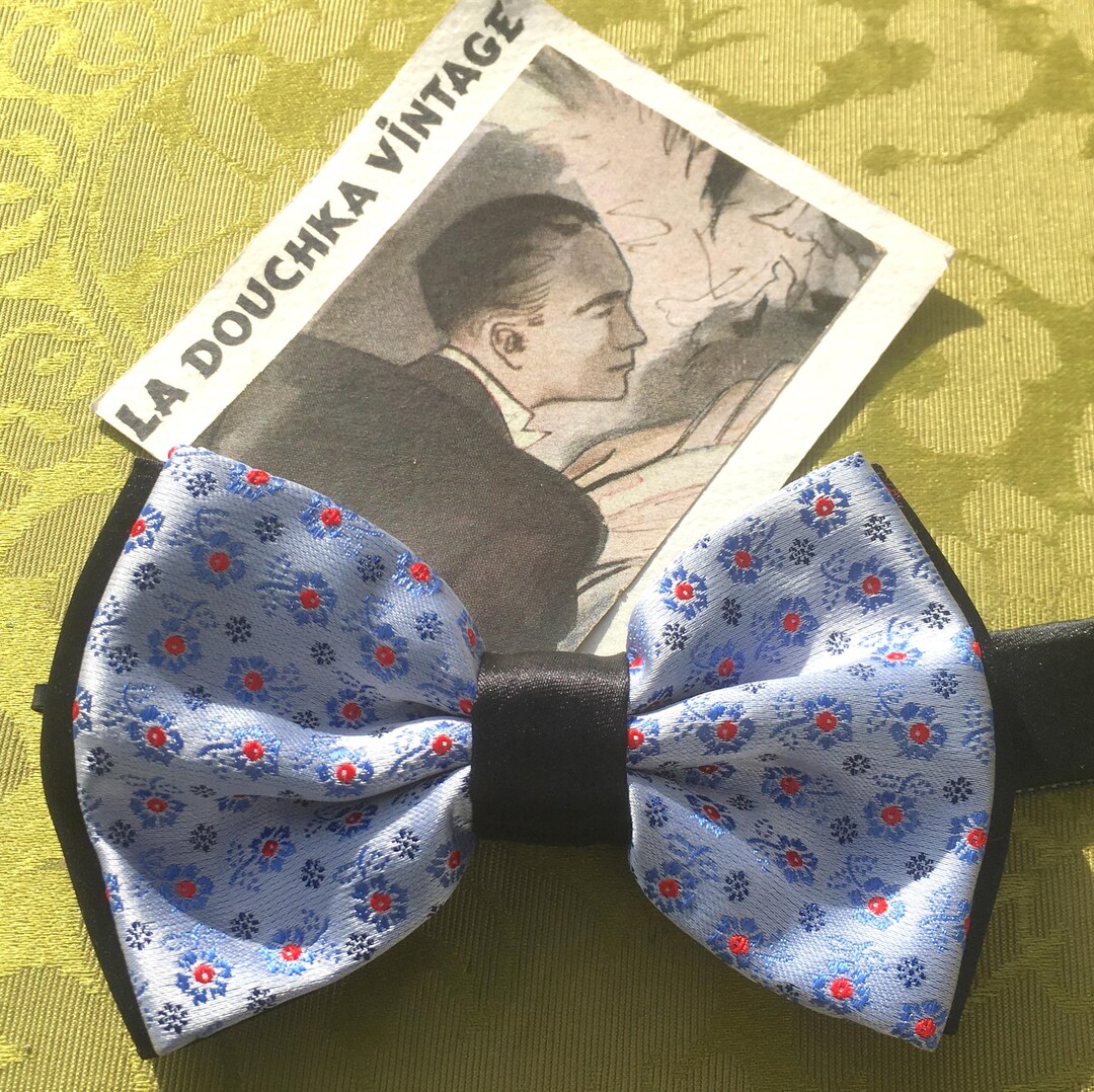 Tie In French FRENCH Men Pre-tied BOW TIE~ Floral Liberty Embroideries ~wedding ...