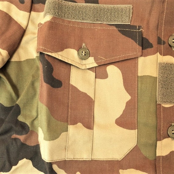 French 1980s Vintage Men Military Army Uniform Sh… - image 6