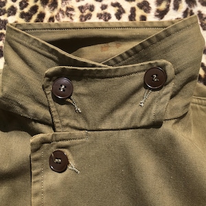 WW2 Französische Armee 1940s M47 FELDJACKE ~ Kinnriemen ~ Innengürtel ~ Bakelit Knöpfe ~ Made in France ~ Sammlerstück ~ M/L