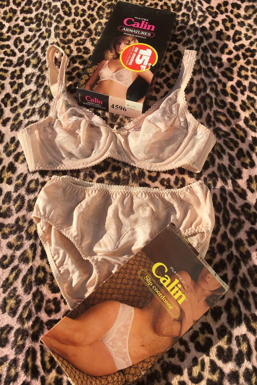 PLAYTEX 1970s Full Bra & Low Rise Panty Setsheer Nude Floral Etsy