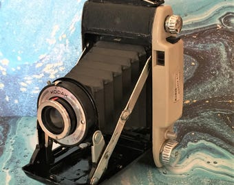 Vieux Kodak Junior 1 Autographic - Appareil Photo à Soufflet Vintage Qui Fonctionne