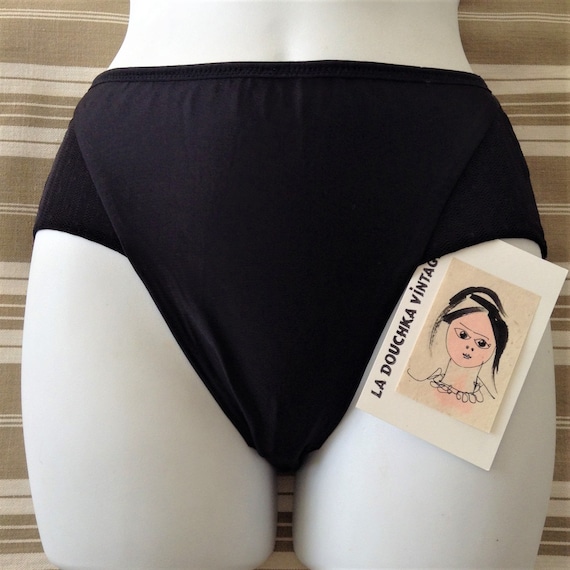 French Playtex 1980s Woman Vintage Sexy Black Hig… - image 1