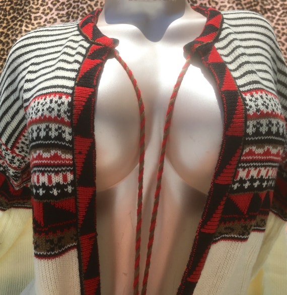 Beautiful 1960s Women FAIR ISLE SWEATER & Tassels… - image 7