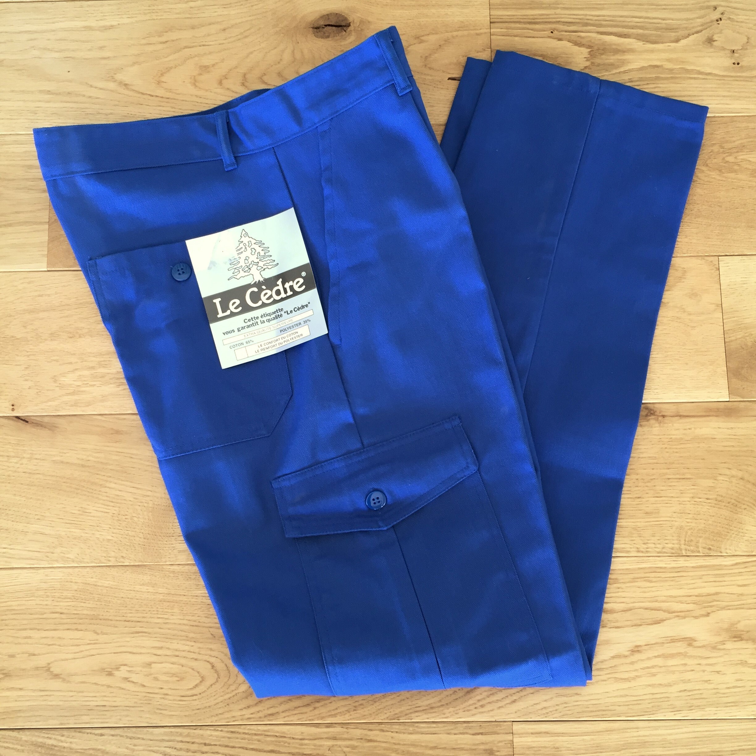 Vintage French work chore pants blue farmers 1920s-30s