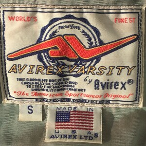 AVIREX 1980s Women JACKET & Patches ~ Iconic Bomber Style ~ Baby Blue Leather ~ Made in USA ~ Rare Vintage ~ S image 12